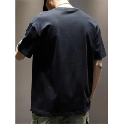 日系潮牌復古重磅100%純棉短袖T恤男寬鬆韓版夏季潮流ins半袖休閒