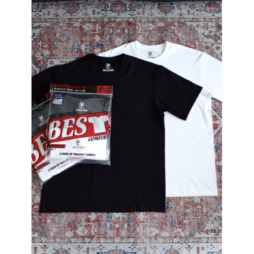 24/7 BY SWFI遠東 支線純棉黑白套裝（一包兩件）短袖T恤cleanfit