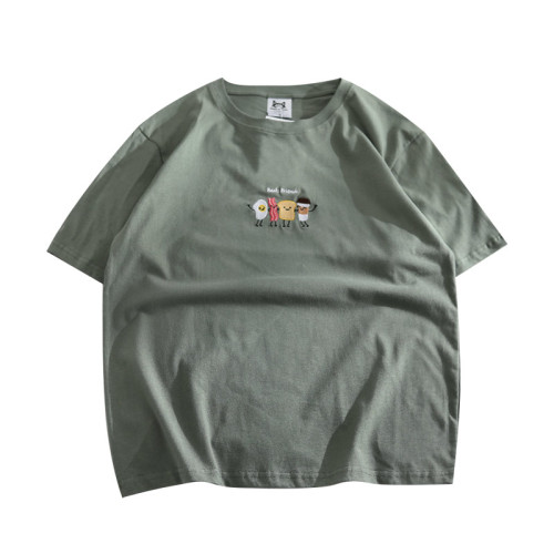 純棉港風復古ulzzang韓版t恤男短袖夏季bf風學生情侶上衣服潮男女