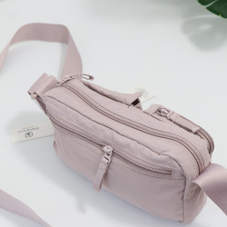 日系時尚休閒輕便多口袋單肩斜背尼龍小包男女同款手機牛津布包