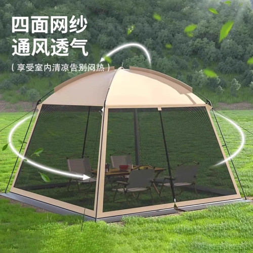 帳篷戶外2025新款露營防曬防蚊涼棚庭院家用涼亭可折曡移動大帳篷