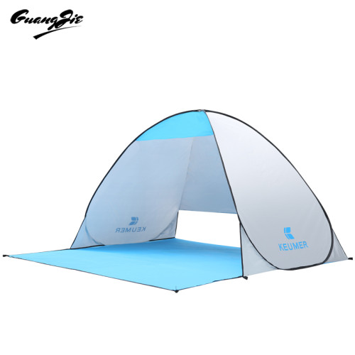 超輕免搭帳篷自動彈開速開沙灘戶外小遮陽棚單人海邊防曬簡易可攜式