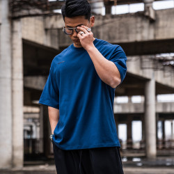 2025年夏季新款運動t恤男300斤大碼中袖百搭健身短袖寬鬆半袖衣服