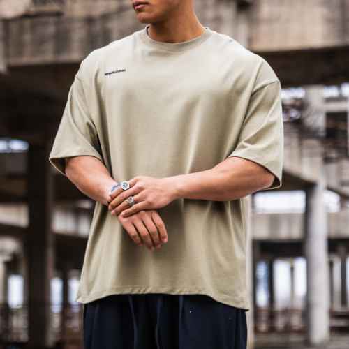 2025年夏季新款運動t恤男300斤大碼中袖百搭健身短袖寬鬆半袖衣服