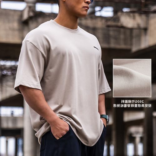 2025年夏季新款運動t恤男300斤大碼中袖百搭健身短袖寬鬆半袖衣服