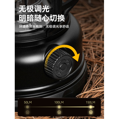 BLACKDOG黑狗戶外露營燈照明燈充電超長續航手提燈野營帳篷氛圍燈