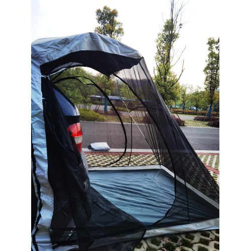 爆款戶外野營簡易無桿雙層一體車尾帳篷側延伸天幕防雨防蚊遮陽棚