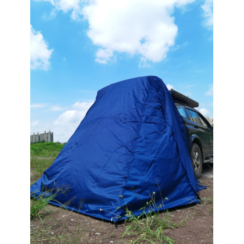 爆款戶外野營簡易無桿雙層一體車尾帳篷側延伸天幕防雨防蚊遮陽棚