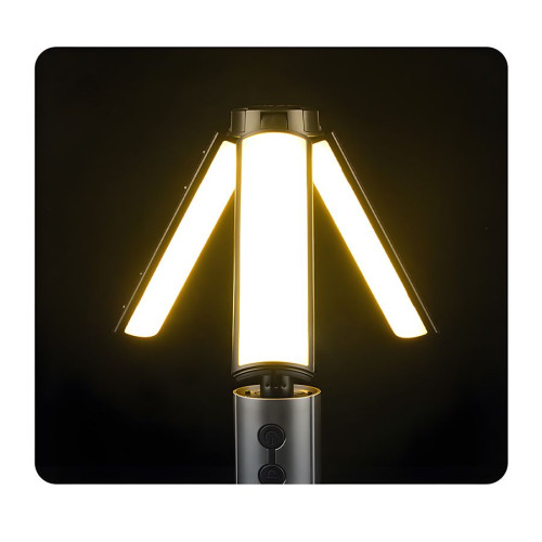 爆款戶外多功能伸縮折曡露營燈補光氛圍支架超亮手電帳篷燈