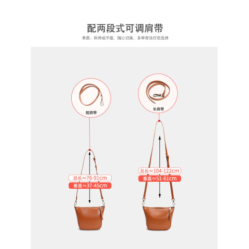 那馳植鞣頭層牛皮馬鞍包2026新款輕便餃子包復古單肩包軟皮斜後後背包