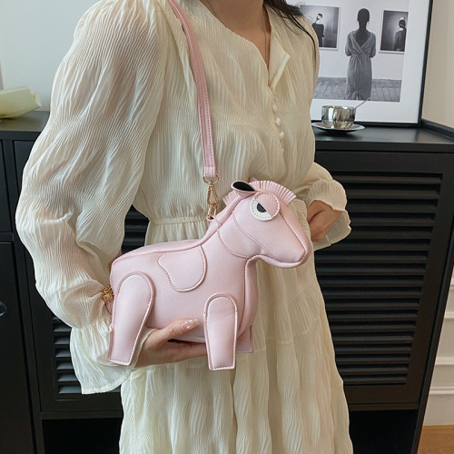 辣妹小馬包包白色城堡同款小馬公仔包包女日系單肩包高級感斜後後背包