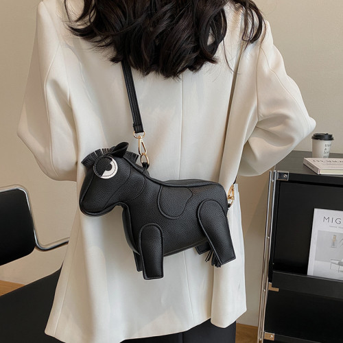 辣妹小馬包包白色城堡同款小馬公仔包包女日系單肩包高級感斜後後背包