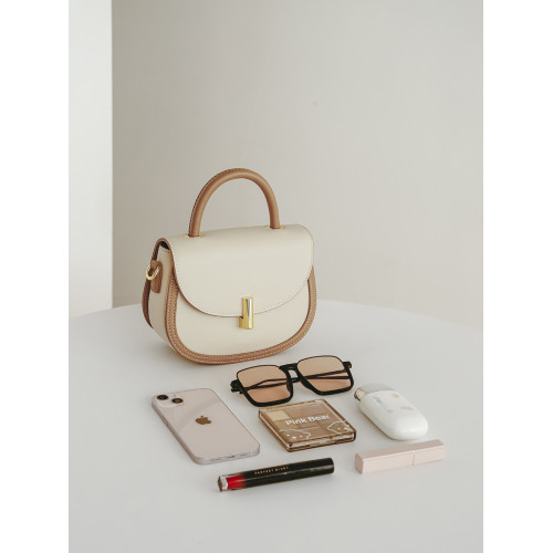 小衆設計包包女2026新款高級感復古撞色馬鞍包百搭手提單肩斜後後背包