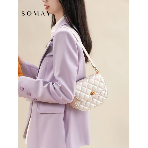 鏈條包包女士2026新款夏季百搭單肩斜後後背包女款小衆通勤馬鞍女包小