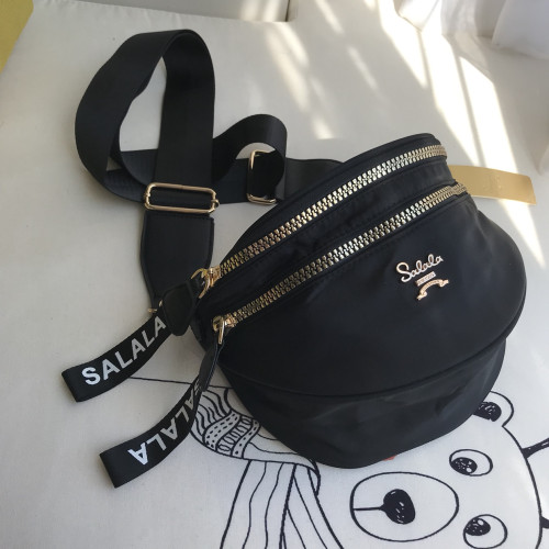 香港風半圓馬鞍包休閒胸包韓版新款時尚尼龍布實用單肩斜背袋女包