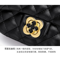 CHARFMX＆KIEZH真皮女包2024新款歐美百搭鏈條單肩斜背菱格綉花包