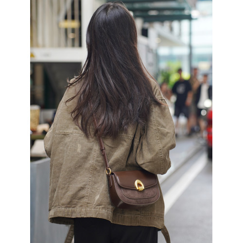 馬鞍包包女式2026新款秋冬百搭單肩斜後後背包女款小衆通勤腋下女包小