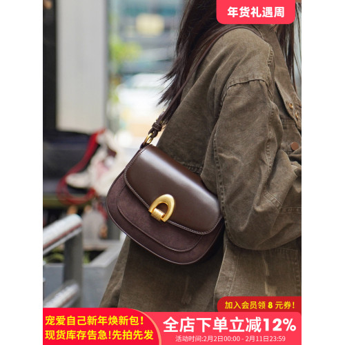 馬鞍包包女式2026新款秋冬百搭單肩斜後後背包女款小衆通勤腋下女包小