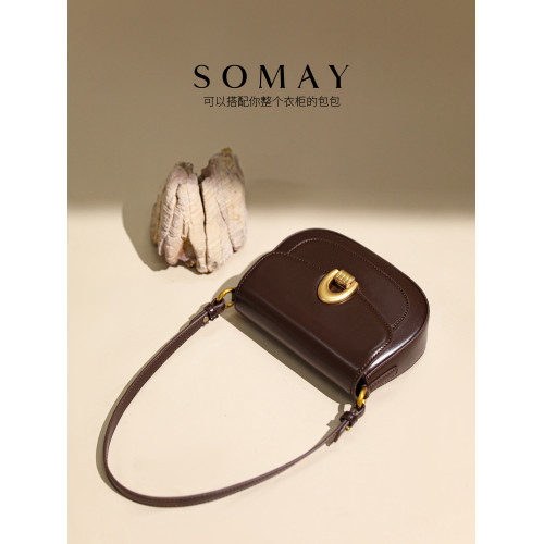 馬鞍包包女式2026新款秋冬百搭單肩斜後後背包女款小衆通勤腋下女包小