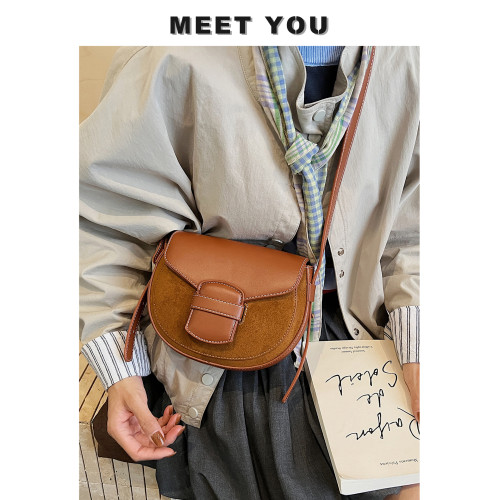 超火單肩馬鞍包包女式2025新款秋冬高級感輕奢小衆不撞款斜背小包