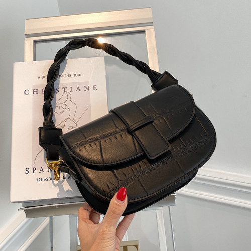 流行的小包包女2025春夏新款潮時尚單肩腋下包百搭斜背ins馬鞍包