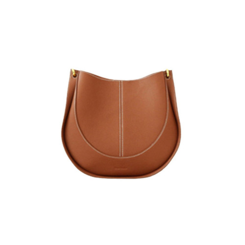 新款2025頭層牛皮斜後後背包小衆輕奢女包設計單肩馬鞍包包時尚女包