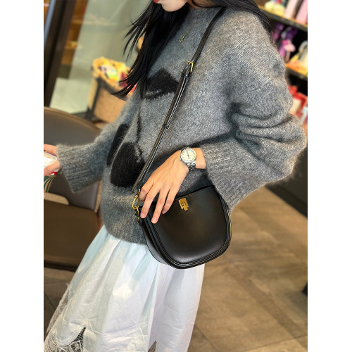 春季真皮小包包女2024新款時尚簡約洋氣單肩斜後後背包休閒百搭馬鞍包