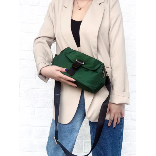 輕奢新品包包尼龍斜後後背包休閒百搭時尚小方包帆布女包輕便防水粵寶