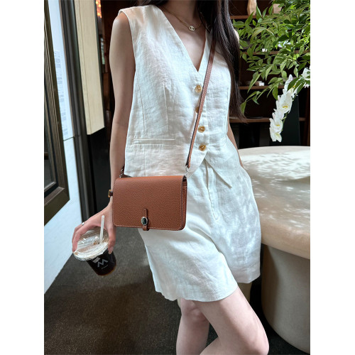 女包 2026春夏新款 簡約頭層牛皮手機包單肩斜背mini盒子包小方包