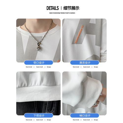 JEEP長袖t恤男春秋季潮流寬鬆休閒衛衣2025新款秋冬加絨圓領上衣