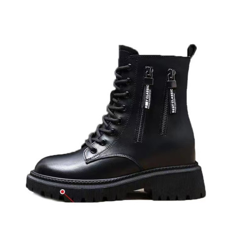 品牌撤櫃全牛皮真皮厚底馬丁靴女秋冬新款透氣英倫風靴子網紅短靴