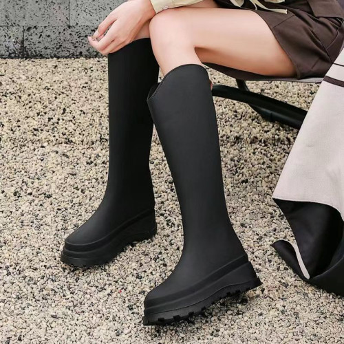 雨靴女時尚冬外穿水鞋成人加絨高筒雨鞋防水防滑新款膠鞋長筒靴子