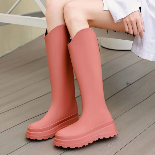 雨靴女時尚冬外穿水鞋成人加絨高筒雨鞋防水防滑新款膠鞋長筒靴子