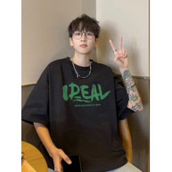 100%純棉重磅200-300斤短袖寬鬆大碼男裝t恤ins潮牌潮流夏季上衣