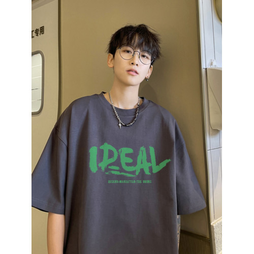 100%純棉重磅200-300斤短袖寬鬆大碼男裝t恤ins潮牌潮流夏季上衣