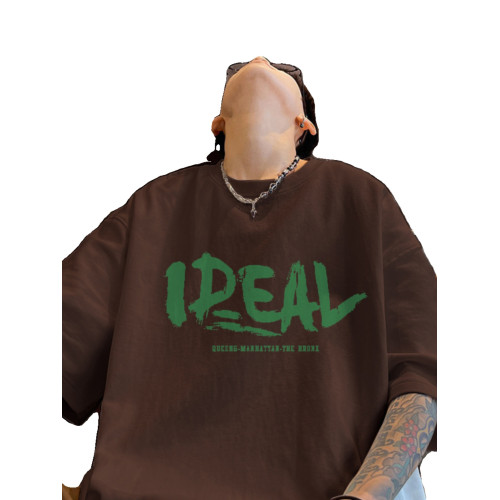 100%純棉重磅200-300斤短袖寬鬆大碼男裝t恤ins潮牌潮流夏季上衣