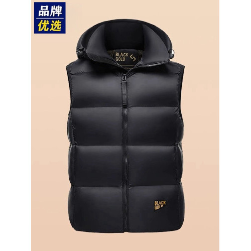 奧萊黑金羽絨馬甲反季秋冬款加厚可拆卸帽外穿男女同款羽絨服外套 奧萊黑金羽絨馬甲反季秋冬款加厚可拆卸帽外穿男女同款羽絨服外套