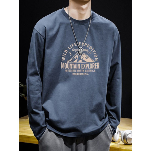 純棉長袖t恤男士內搭上衣服秋季潮牌打底衫男生衛衣春秋冬款加絨