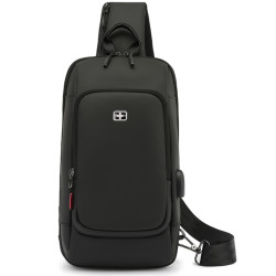 瑞士軍士刀單肩包男斜後後背包男士後後背包男包防水胸包大容量休閒牛津布