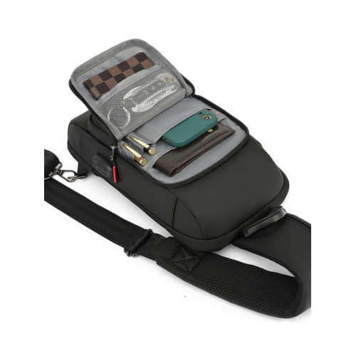 瑞士軍士刀單肩包男斜後後背包男士後後背包男包防水胸包大容量休閒牛津布