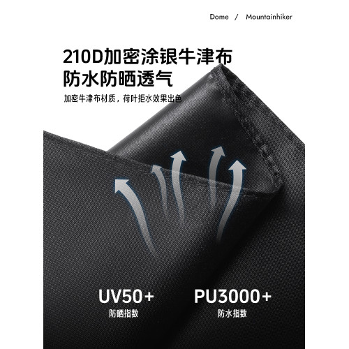 【升級拉鍊款】山之客穹頂天幕戶外露營遮陽棚防曬防雨多人帳篷