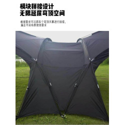 穹頂天幕黑膠戶外球形帳篷超大矇古包防曬遮陽棚防風野營房式露營