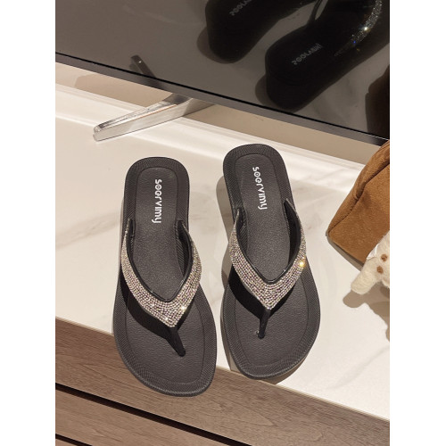 人字拖女2025新款增高海邊沙灘時尚百搭夏季外穿舒適防滑厚底雨鞋