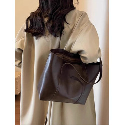 真皮fon&ck單肩大容量通勤托特包包女2025新款秋冬時尚休閒腋下包