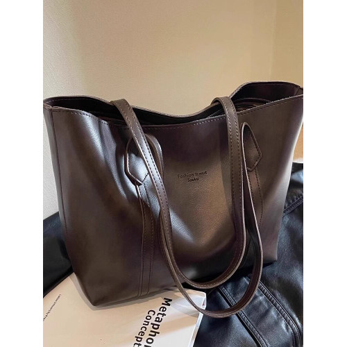 真皮fon&ck單肩大容量通勤托特包包女2025新款秋冬時尚休閒腋下包