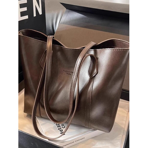 真皮fon&ck單肩大容量通勤托特包包女2025新款秋冬時尚休閒腋下包