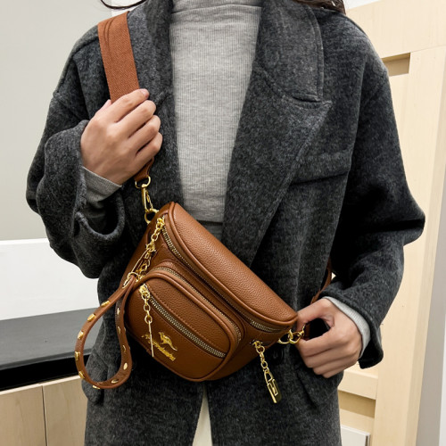 時尚胸前包小包包女包新款2025潮休閒百搭單肩包胸包軟多用斜後後背包 時尚胸前包小包包女包新款2025潮休閒百搭單肩包胸包軟多用斜後後背包