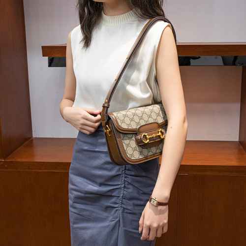 香港肖戰同款1955馬鞍包斜背單肩腋下包小衆真皮包包女2024新款潮