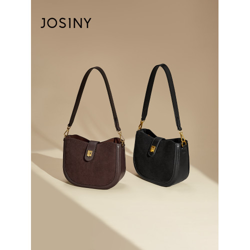 卓詩尼女士包包馬鞍包女2025新款時尚ins質感單肩斜後後背包女通勤包