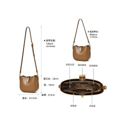 凡思曼2026年新款女式斜後後背包單肩高級感腋下包女包通勤馬鞍包包小